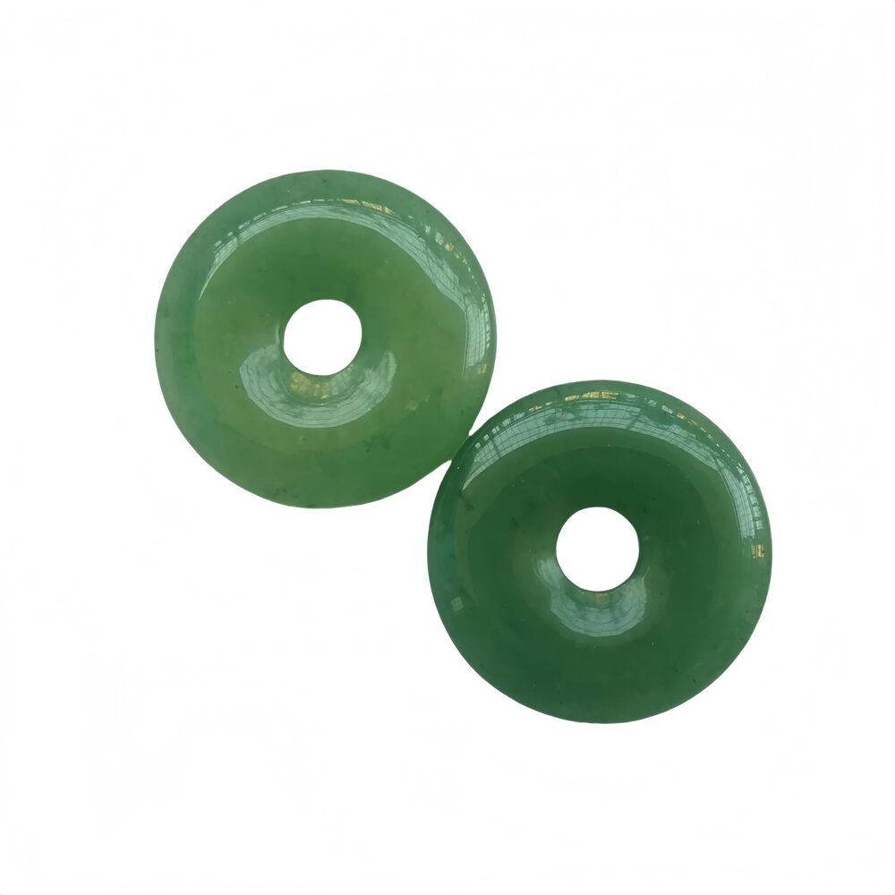 4895 Natural Green Aventurine Polishing Crystal Talisman and Donut,30mm